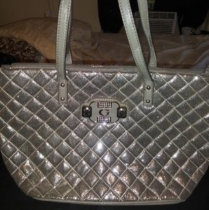 Guess Silver Glitter Purse